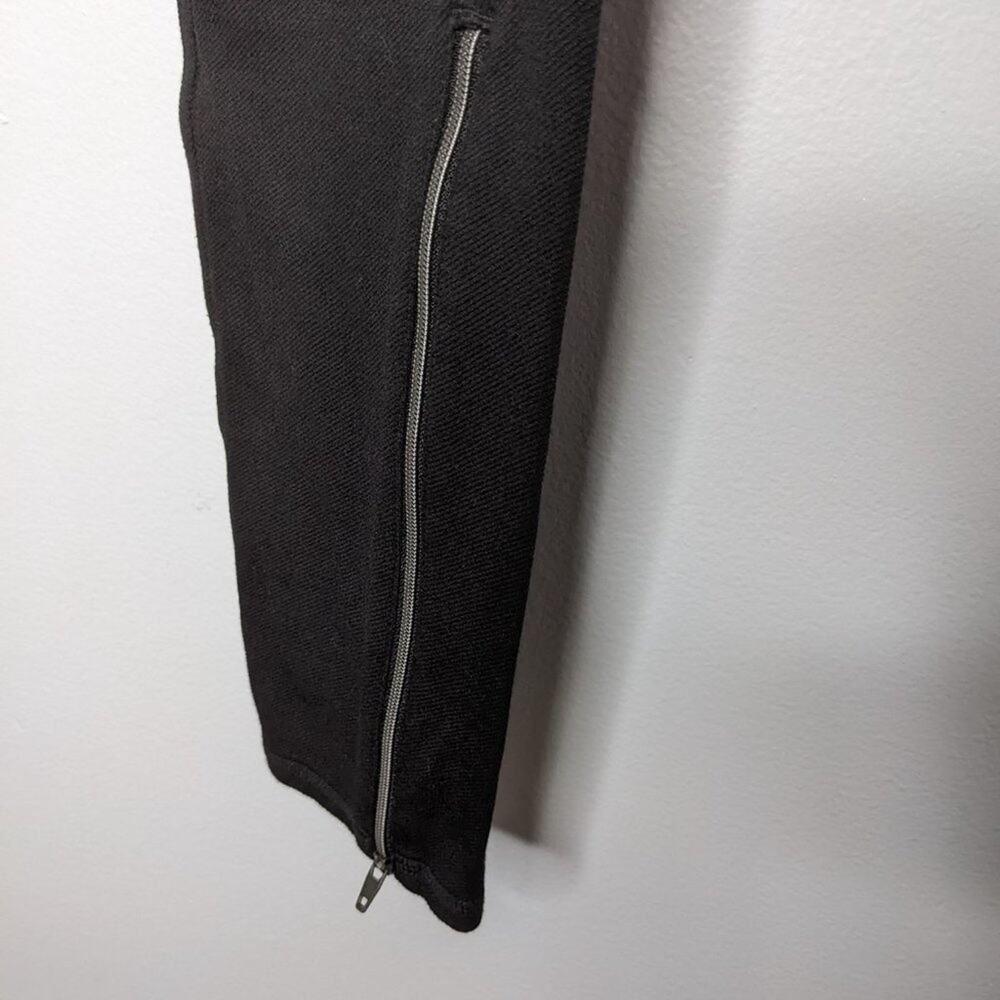 Athleta Black Trailsetter Motion Ankle Zip Ponte Moto Pants With Pockets Size 6 - Picture 6 of 9